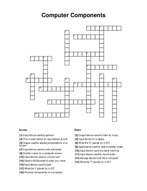 computerterm 9 letters|Computer component (9) Crossword Clue .